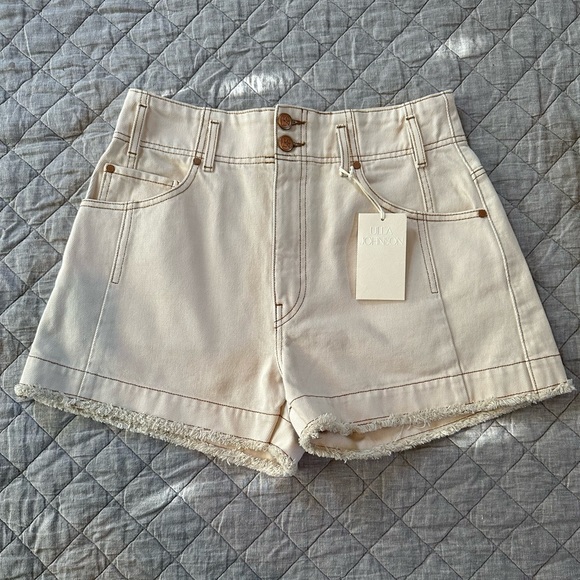 Ulla Johnson Charlotte shorts in Cowrie, size 30, NWT - Picture 4 of 8